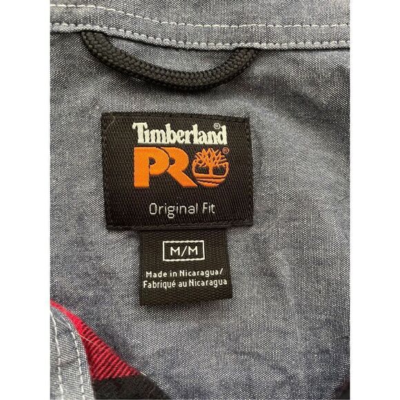 Timberland pro plaid button up shirt Size - Picture 2 of 3